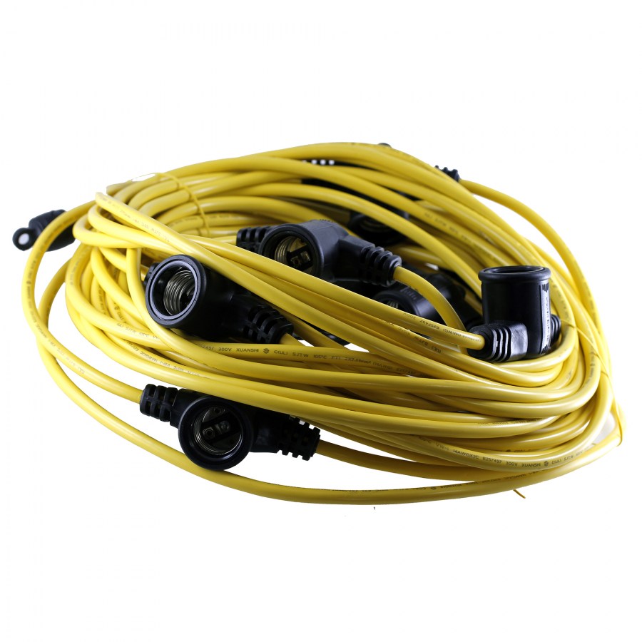CONSTRUCTION STRING LIGHTING, MALE/FEMALE END SJTW14AWG/2C CABLE